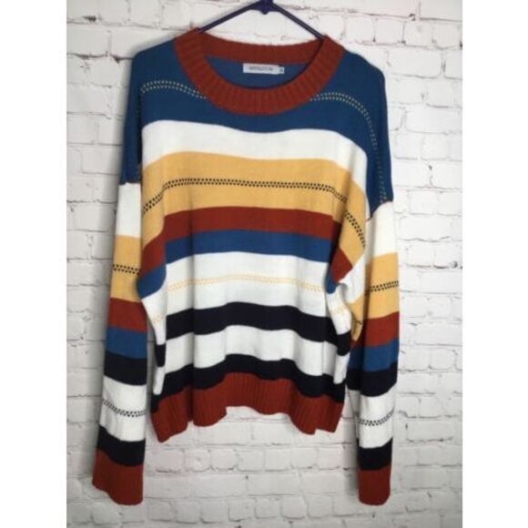 Misslook Striped Sweater Women’s 3XL Oversized Cotton Wool B. Pullover Lagenlook - Picture 1 of 12